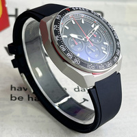 Jam Tangan Olahraga Pria Terbaru 2025 Model VK63 Casing Akrilik Ramah Lingkungan Tahan Air 5Bar Quartz Bercahaya Tanpa Angka Tali Silikon