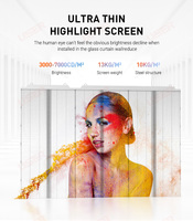 Écran LED transparent HD P3.91 7.81 4K HDR1000 pour vitrine de concession automobile, vitrine de magasin, publicité en centre commercial, affichage holographique intérieur sans soudure