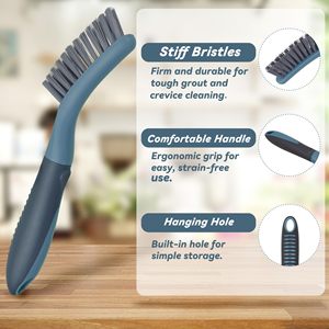 Wholesale Eco-Friendly Handheld Plastic Deep Kitchen Grout and Window Corner Cleaning <b>Brush</b> for Interior Cleaning - Product Image 5
