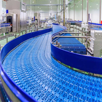 Convoyeur à bande incurvée à grande capacité, machine modulaire pour l'industrie alimentaire