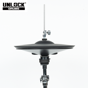 Profesional 14 \ "Dual-Zone Hi-Hat Cymbal Negro Instrumentos musicales eléctricos Kit de batería Respuesta silenciosa de silicona - Product Image 3