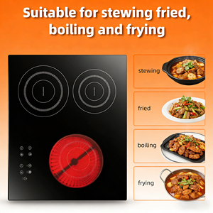 Table de cuisson à induction et cuisinière infrarouge à trois zones pour la maison avec brûleurs de 1200W+1800W+2200W, cuisson simultanée sur trois zones - Product Image 4