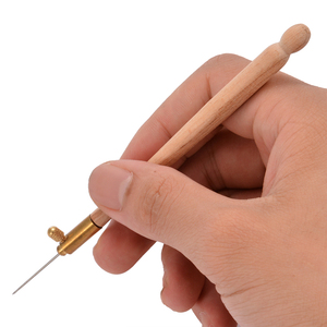 Crochet à tambour en bois avec 3 aiguilles, kit d'outils de couture pour broderie et perlage, pour loisirs créatifs DIY - Product Image 1