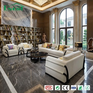 Ensemble de canapés en cuir italien moderne de luxe, haut de gamme, 1, 2 et 3 places, canapé sectionnel avec cadre <span class=keywords><strong>laqué</strong></span> incurvé pour salon de villa - Product Image 1