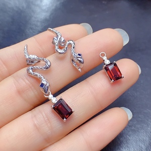 Spedizione Rapida Set di Gioielli in Pietre Preziose Naturali Argento Sterling 925 Pronto per la Spedizione per Negozi Online - Product Image 5