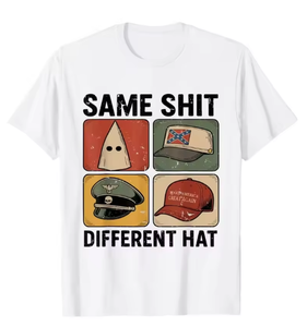 T-shirt à manches courtes 100% coton pour hommes et femmes, avec citation humoristique 'Same Shit Different Hat', respirant - Product Image 2