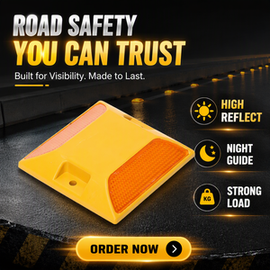 Reflectores y Marcadores de Pavimento Amarillos para Carreteras, Ideales para Reductores de Velocidad, Aceras, Pasos Peatonales y Entradas de Vehículos - Product Image 1