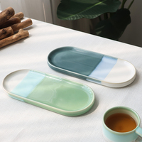 Nouveauté bureau à domicile nordique boire réactif dégradé couleur thé lait expresso tasse à café en céramique avec assiette
