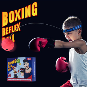Ballon de boxe réflexe iSmart 30g en tissu PU avec bandeau – Équipement d'entraînement - Product Image 3