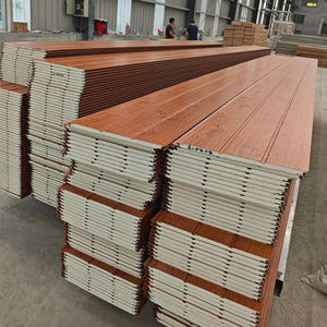 Panneau sandwich décoratif pour mur extérieur et toit, 16 mm, 20 mm, panneau métallique sculpté, polyuréthane PU, <span class=keywords><strong>isolation</strong></span> thermique, <span class=keywords><strong>bardage</strong></span> - Product Image 2