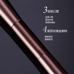 Double-Ended Makeup <b>Brush</b> Powder <b>Blush</b> Contour Synthetic Hair Aluminum Handle Round Shape CP-HG1006 - Product Image 3