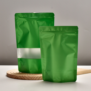 定制印刷彩色铝箔开窗立袋可重新密封包装饼干糖果坚果 - Product Image 4