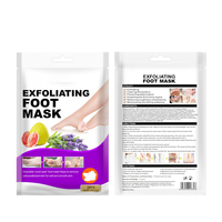 Pack de masques exfoliants pour les pieds à la lavande explosive exfoliant doux callosités peeling soin des pieds masque pour les pieds