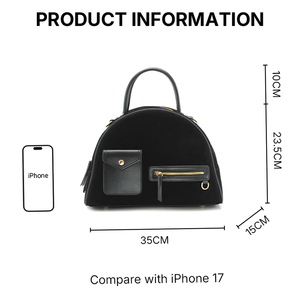 Sac à main pliable portable en PU noir pour femme, imperméable, avec fleurs en perles, fabriqué en Chine, pour collections de marques – Vente en gros - Product Image 2