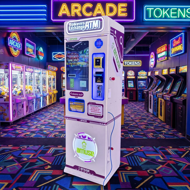 Automatic Token Exchanger Machine QR Code Banknote Credit Card Coin Payment Self-Service Token Dispenser Vending Machine