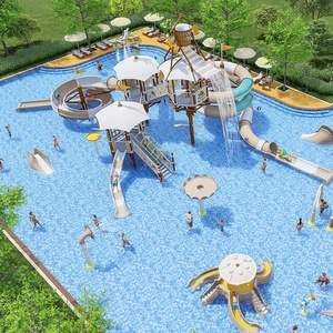Thương mại aquapark trượt nước trẻ em chơi nước thiết bị ngoài trời Splash Pad nhà sản xuất - Product Image 2
