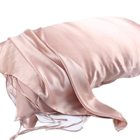 Taie d'oreiller, masque de nuit et chouchou pour cheveux en soie de mûrier 100% tissée, motif uni, écologique, avec logo personnalisé, coffret cadeau de luxe