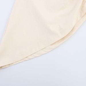 Camiseta sin Mangas Informal de Moda para Mujer, Color Beige, Diseño Asimétrico y Tejido Transpirable - Product Image 4