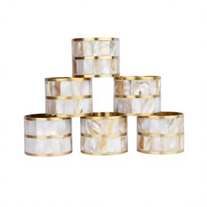 Ensemble de 6 anneaux en papier de soie et en métal, qualité supérieure, forme ronde, à prix avantageux - Product Image 1