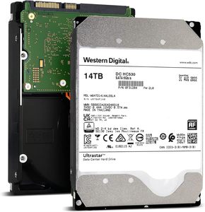 14TB อัลตร้าสตาร์ DC HC530 SATA HDD - 7200 RPM Class, SATA 6กิกะไบต์/วินาที, 512MB Cache, 3.5 "WUH721414ALE604 - Product Image 1