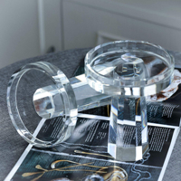 Lampe en verre cristal Honor of Crystal, porte-bougie chauffe-plat pour table, mariage, dîner et fête