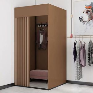 Detachable and Removable Simple Portable Folding Square Black, Gold <b>Frame</b> Clothes Shop Fitting Room and Dressing Room - Product Image 3