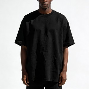 Oversized Organic Cotton T <strong>Shirt</strong> Streetwear Boxy Fit Heavyweight Tee Blank <strong>White</strong> T <strong>Shirt</strong> Top for Men - Product Image 3