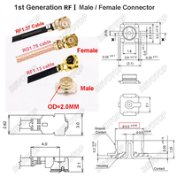 4 SMA RF Splitter Cable RP-SMA / SMA Femelle à 4 X U.fl RF-1Female RG178 WIFI Antenne Extension Jumper