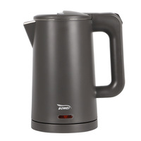 Bouilloire électrique en acier inoxydable à double paroi de 1.0 litres et 1000W pour hôtel