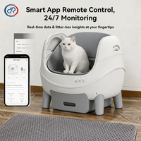 Bac à litière automatique intelligent, bac à litière autonettoyant pour chat, grande capacité, toilette automatique pour chat avec contrôle par application pour plusieurs chats