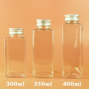 Bouteilles <span class=keywords><strong>de</strong></span> boisson <span class=keywords><strong>de</strong></span> jus <span class=keywords><strong>de</strong></span> fruits en plastique transparent PET <span class=keywords><strong>de</strong></span> haute qualité 300ml 350ml 400ml avec couvercles en aluminium pour emballage - Product Image 5