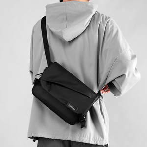 New Fashionable Outdoor Sports Leisure Cross-Border New Men's Large-Capacity PU Leather Shoulder Messenger <b>Bag</b> - Product Image 5