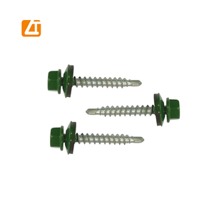 สกรูเจาะยึดหลังคาหัวหกเหลี่ยมเคลือบสังกะสีจากจีน พร้อมแหวนรอง EPDM - Product Image 4