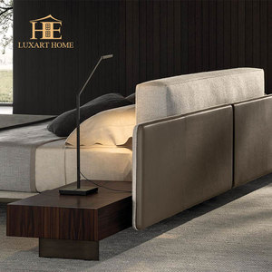 Set Camera da Letto Moderno di Lusso Stile Americano California King con Contenitore, Letto in Vera Pelle, Struttura in Legno di Betulla, Colore Personalizzabile - Product Image 6