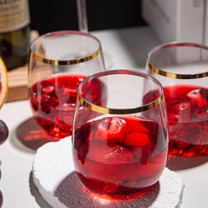 Vasos de Plástico para Beber, Copas de Vino Acanaladas de 12 oz, Copas de Vino Desechables sin Tallo, Transparentes e Irrompibles - Product Image 2
