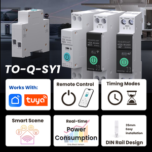 Interruptor Inteligente Wi-Fi Serie DIN Rail 1P+N, Interruptor Automático Inteligente MCB 16A <span class=keywords><strong>20A</strong></span> con Medición, Control Remoto Smart Life Tuya Chayo - Product Image 3