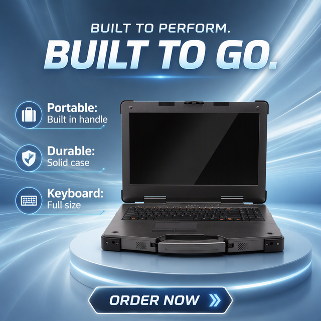 15.6 Inch Rugged Industrial Panel PC All in One Industrial Mini Laptop with 10th 12th 13th Gen CPU for Field Factory