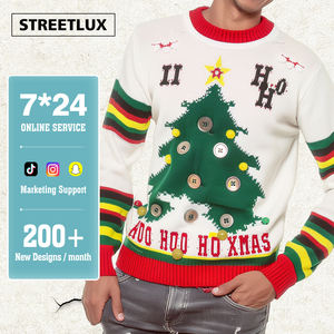 StreetLux-Suéter de Navidad con Campana Pequeña, Suéter de Navidad con Patrones Personalizados - Product Image 1