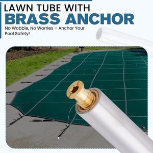 Tubos de Aluminio para Cubiertas de Piscina Swimcare, 10 Pulgadas, Anclajes de Latón, Instalación de Cubiertas de Seguridad para Piscinas, Duraderos, Extra Largos - Product Image 3