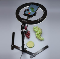 Lampu Ring Led 10 inci, lampu cincin 10 inci swafoto dapat diredupkan dengan penyangga Tripod untuk Video Youtube Live