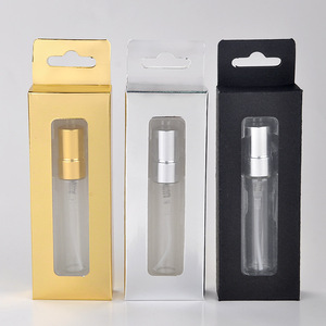 Lingka Empty Glass Perfume Sample Bottles Cylinder Shape <b>Pump</b> Sprayer 5ml 10ml Refill Bottle Box - Product Image 5