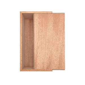 Boîte en bois pour thé blanc de Dongguan avec couvercle coulissant, emballage cadeau haut de gamme, boîte en bois massif personnalisable, impression de logo disponible. - Product Image 1
