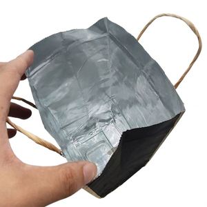 Restaurant Takeaway <b>Bags</b> Paper Aluminium Foil <b>Bags</b> Hot Fast Food Coffee Takeout Burger Take Away Paper <b>Bags</b> With Foil - Product Image 2