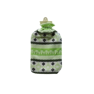Bolsa de Agua Caliente Extra Grande con Diseño Verde de SC ECOMMERCE, Capacidad de 1 Litro, Material de Goma, Felpa y PVC, Estilo Adorable para Calentar las Manos, Bolsa de Viaje - Product Image 1