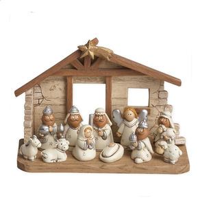 Crèche miniature pour enfants avec crèche, ensemble de 12 figurines remplaçables - Product Image 1