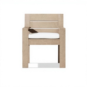 <b>Teak</b> Wood Outdoor Dining Armchair Precision Joinery Slatted Garden <b>Chair</b> for Luxury Deck and Patio Projects - Product Image 3