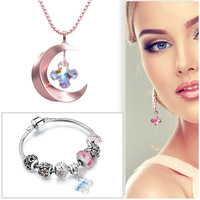 Qiao 14mm croix cristal verre pendentif délicat charmant pour bijoux à bricoler soi-même accessoires diamant décoration