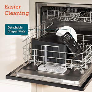 Horno de freidora de aire inteligente QANA <span class=keywords><strong>Dual</strong></span> <span class=keywords><strong>Blaze</strong></span> 6.4L Elementos de calentamiento doble Libro de cocina Sin precalentamiento Control de aplicación 12 funciones - Product Image 6