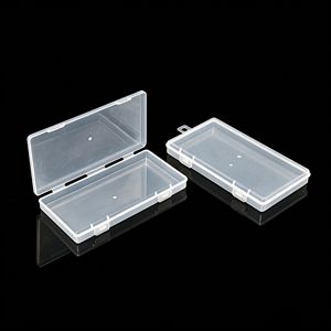 Transparent Plastic Storage Box Rectangular PP Flip Top Lightweight Jewelry Case Card Box With Lid For Organizing Small Items - Product Image 2