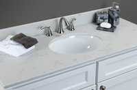 Comptoir en pierre de Quartz artificielle carrera 36x22 pouces, dessus de vanité en Quartz pour salle de bain